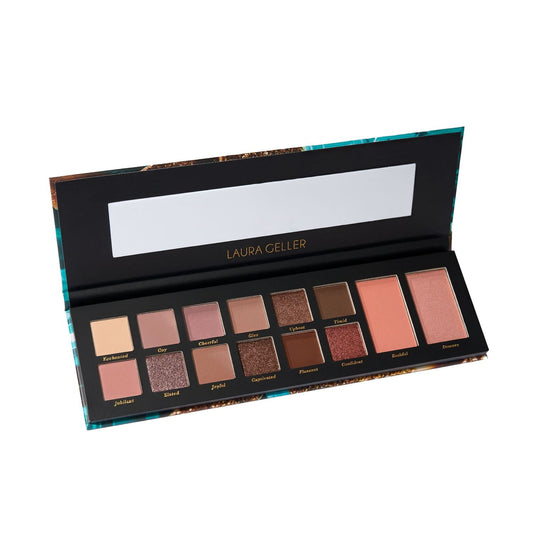 Laura's Essentials Blushing & Blissful 12 Multi-Finish Eyeshadows 1 Highlighter, 1 Blush